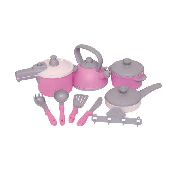 Jogo de Panelas Baby Gourmet Rosa com 9 Peças
