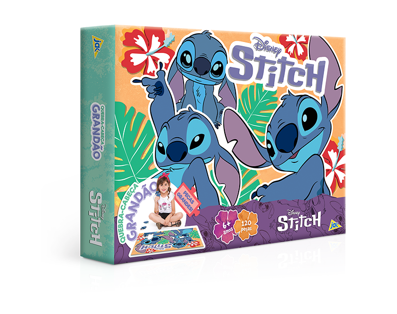 Stitch Quebra-cabeça 120 Peças - Grandão