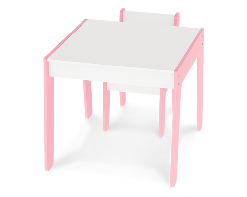 Conjunto Mesa e Cadeira - Rosa