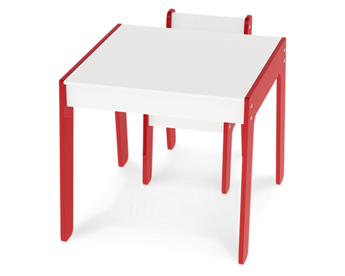 Conjunto Mesa e Cadeira - Vermelha