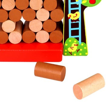 Jogo de Encaixe Fazenda - Peças de Madeira com Pino - Tooky Toy Jogos de  Tabuleiro