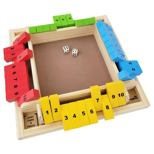 Jogo de Tabuleiro de Madeira para Multiplicação Montessori Brinquedos  Educativos Matemática