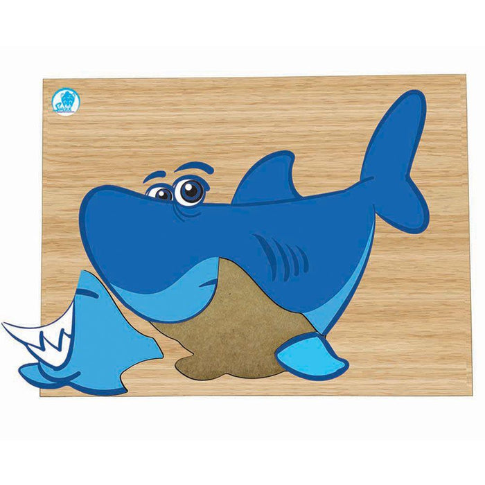 Quebra- Cabeça Infantil Puzzle Tubarão 24 Pçs Jogo Educativo